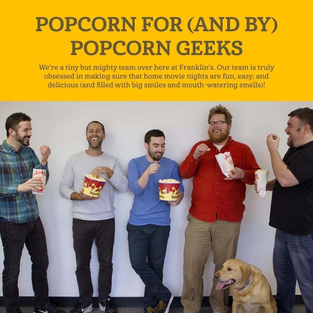 Authentic 6-Quart Stovetop Popcorn Maker with FREE Organic Kit for Movie Nights