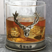 Load image into Gallery viewer, Stylish 11oz Whisky Glass with Reusable Stag Head Design - Handcrafted Elegance