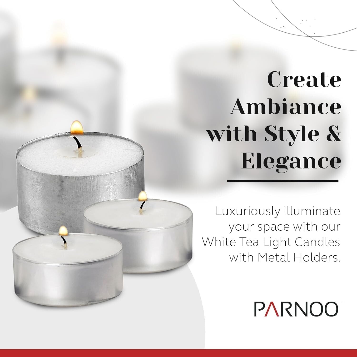 Romantic Dinner & Spa - 500 Pack White Tea Light Candles - 4.5 Hour Burn