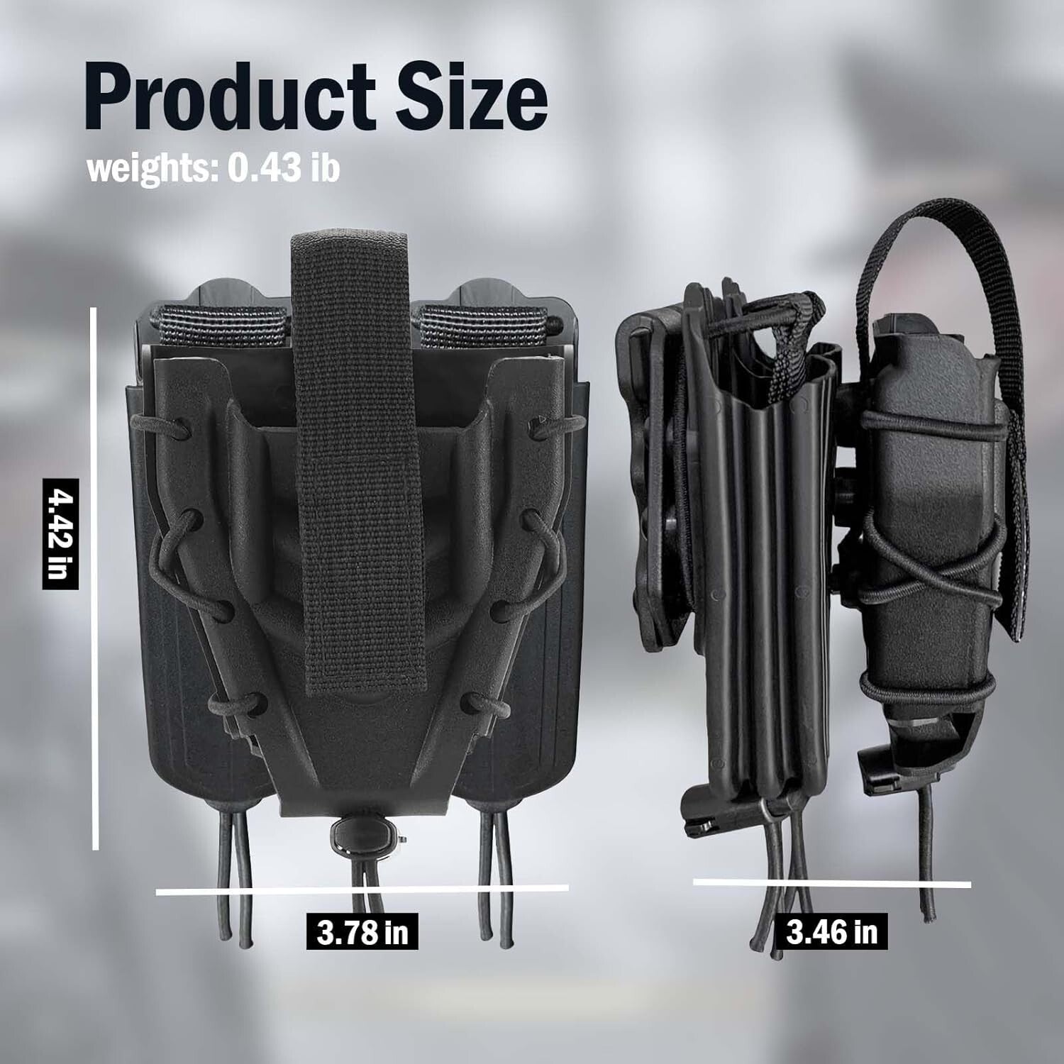 Flexible Shoulder Holster for Glock Magazines and Handcuffs - Easy Access Design