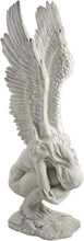 Load image into Gallery viewer, Stunning 30'' Tall Angel Statue in Antique Stone - Indoor/Outdoor Garden Decor