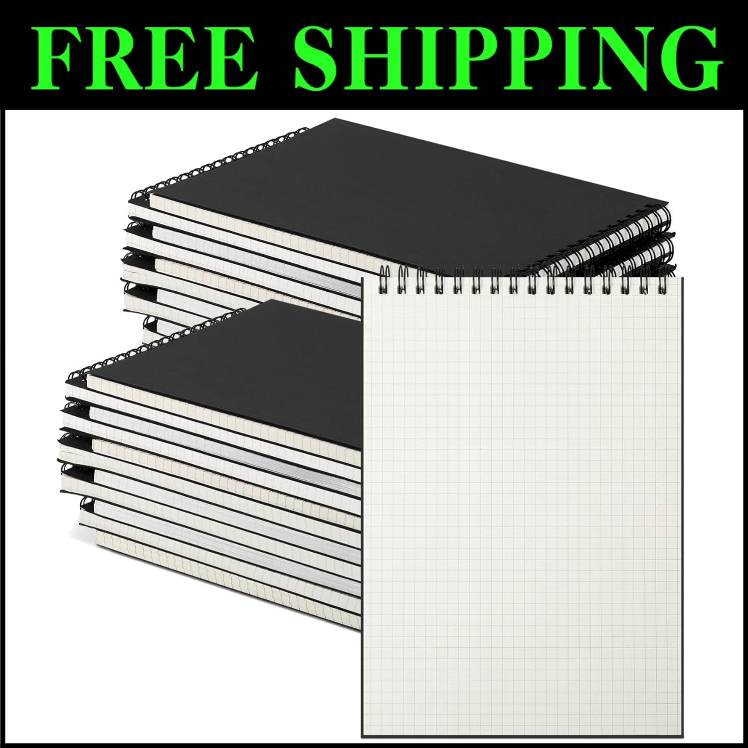 Durable Top Wirebound A5 Graph Notebooks – 140 Pages for Creative Essentials