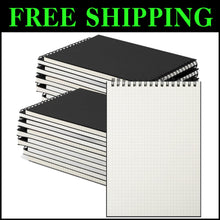 Load image into Gallery viewer, Durable Top Wirebound A5 Graph Notebooks – 140 Pages for Creative Essentials