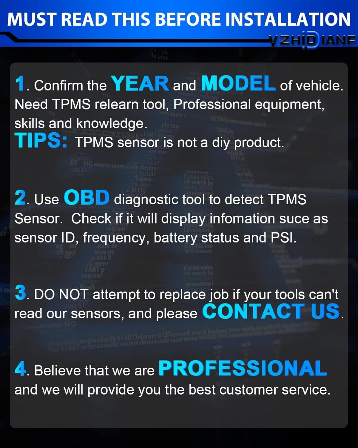 Durable Tire Pressure Sensors - Pre-Programmed for 2004-2016 Toyota & Lexus