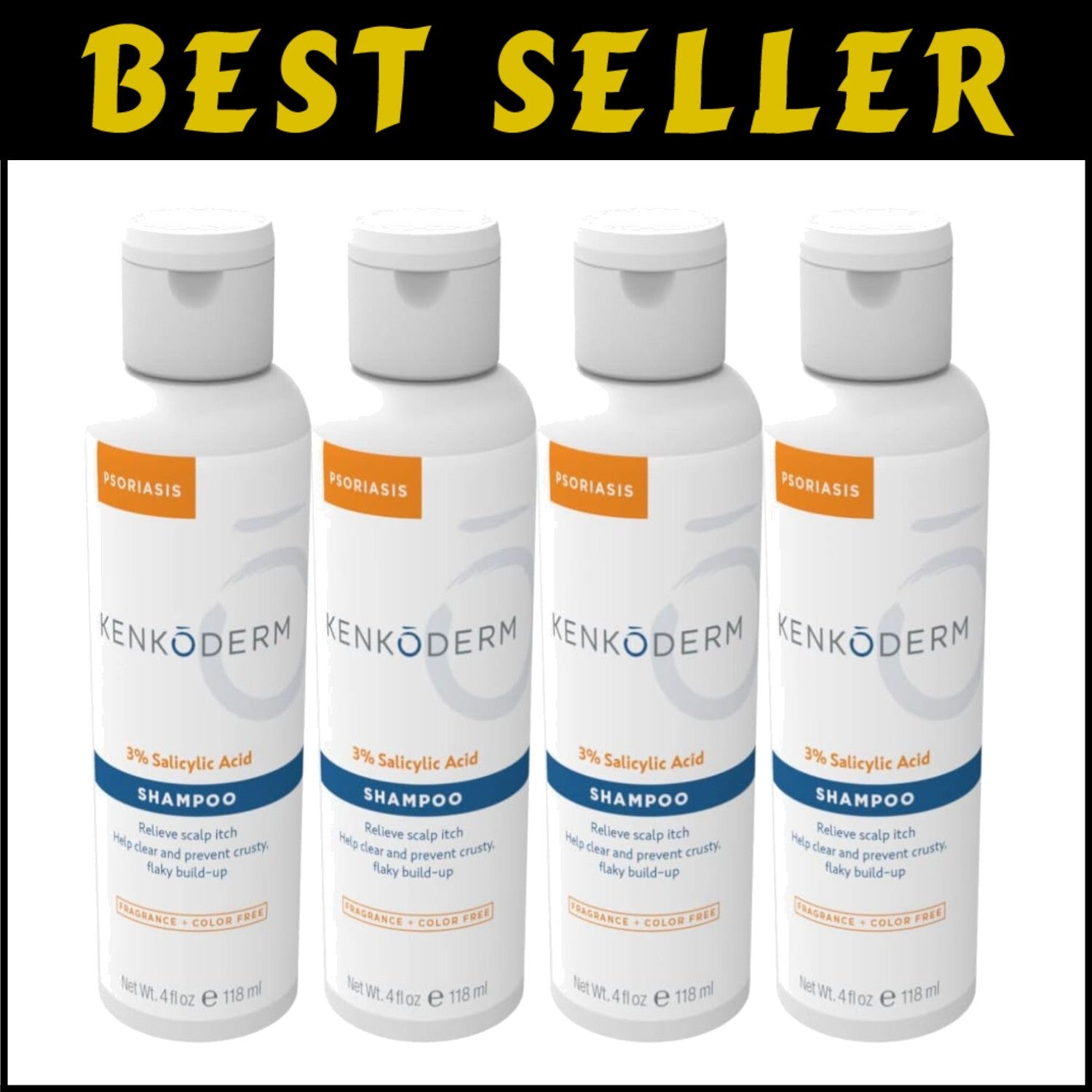 Moisturizing Scalp Treatment Shampoo - 4 Oz, Salicylic Acid Anti-Itch Solution