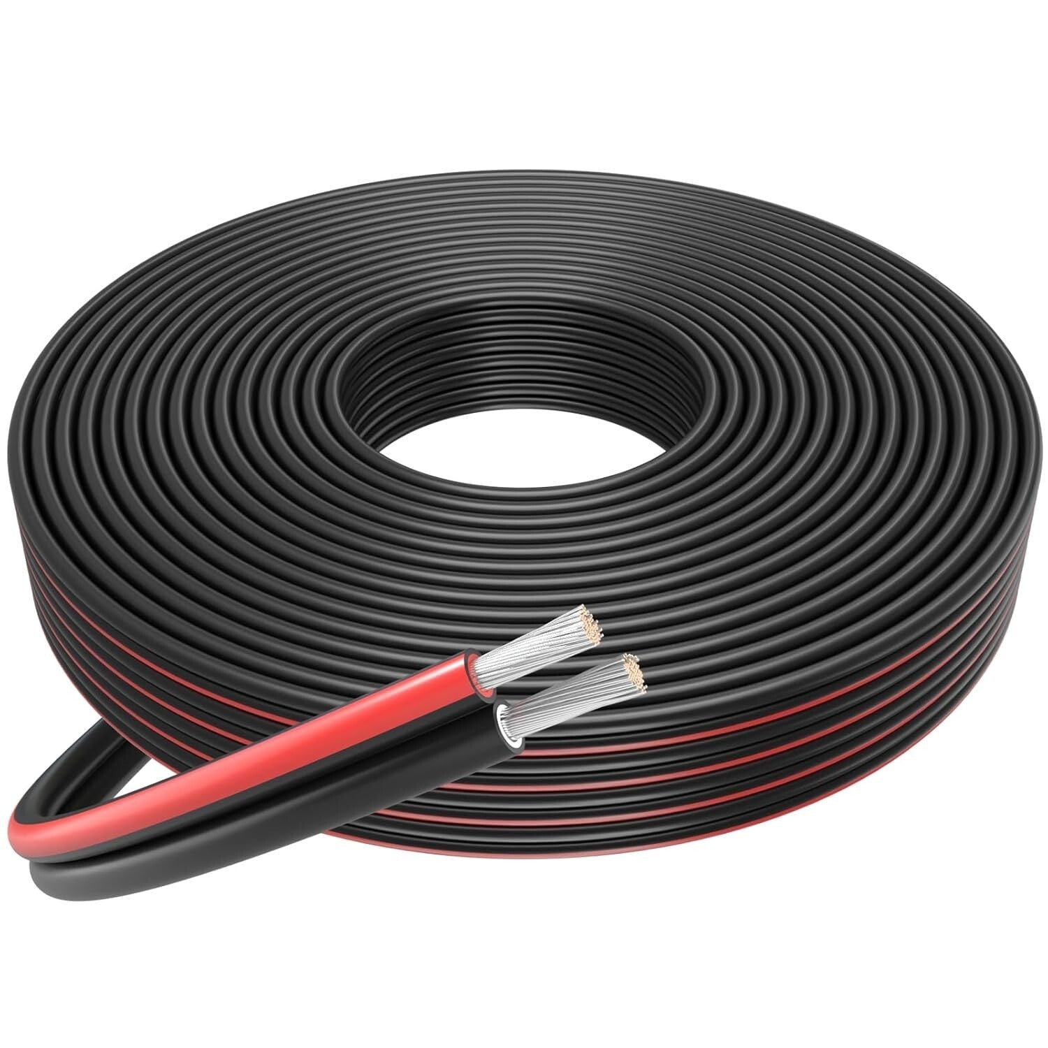 Versatile 10 AWG Solar Cable Pair - 164ft Tinned Copper Extension for Panels