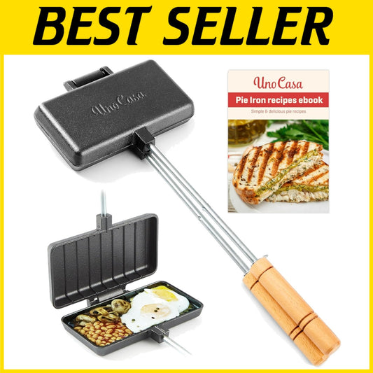 Adjustable Handle Cast Iron Pie Maker - Ideal for Campfire Cooking Adventures