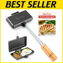 Load image into Gallery viewer, Adjustable Handle Cast Iron Pie Maker - Ideal for Campfire Cooking Adventures