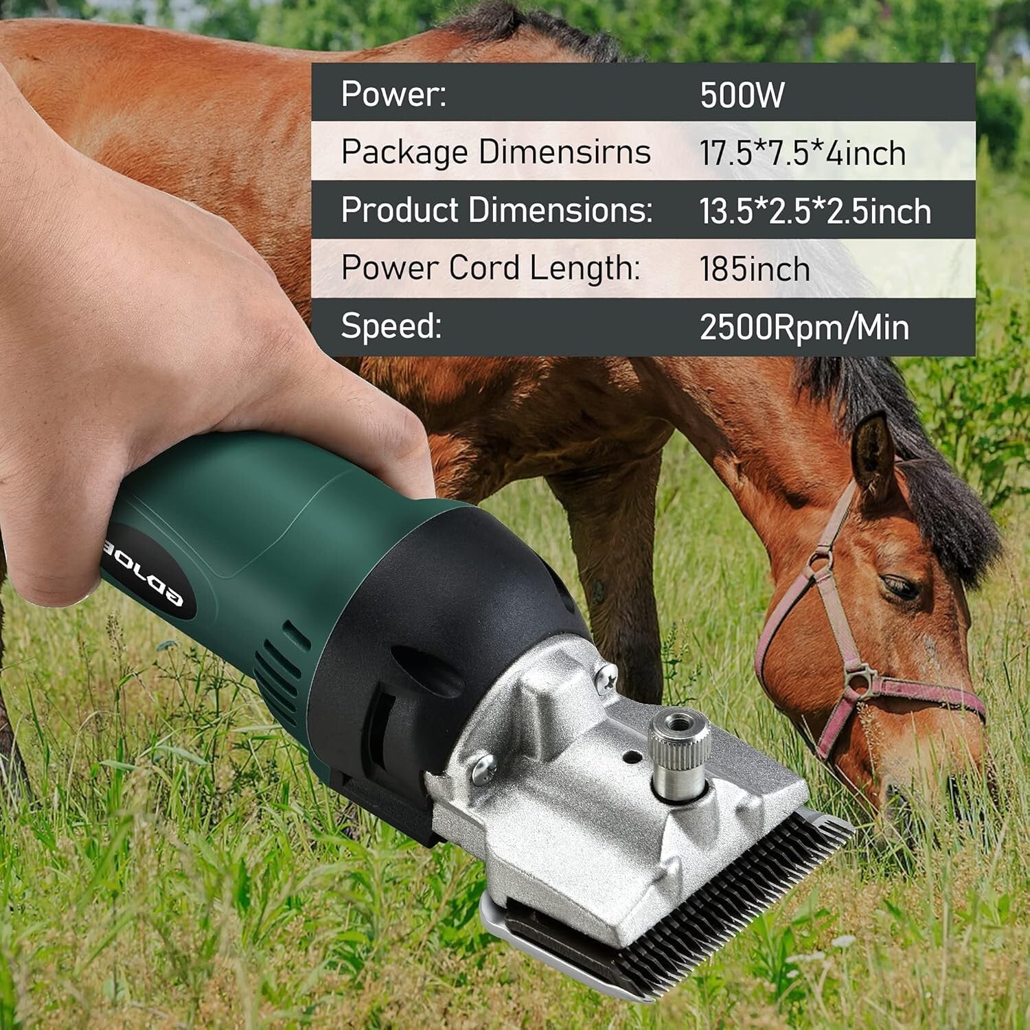 Versatile Livestock Clippers with Variable Speed - Perfect for Professional Care