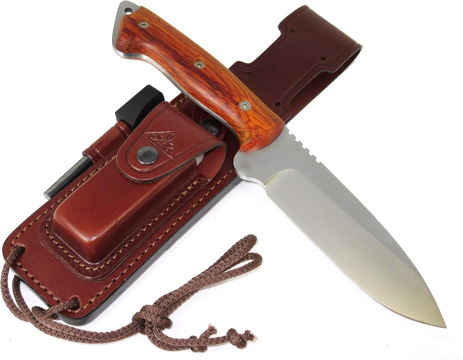 Celtibero Tactical Survival Knife with Cocobolo Handle & Leather Sheath