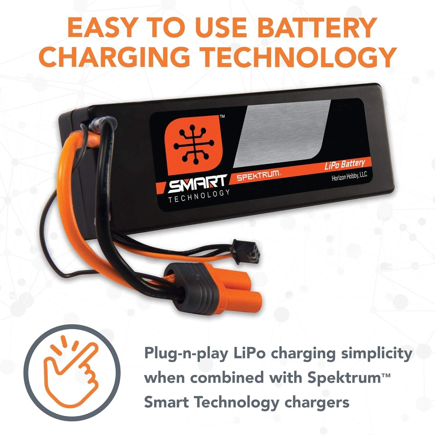 High Capacity Smart LiPo Battery 5000mAh 2S 7.4V with IC3 Connector & Hard Case