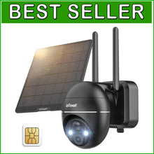 Load image into Gallery viewer, 4G LTE Solar-Powered Outdoor Camera with 2K Night Vision &amp; 360° PTZ Flexibility