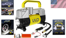 Load image into Gallery viewer, Portable 150 PSI Air Compressor with Nozzle Adapters &amp; LED for Safe Travels