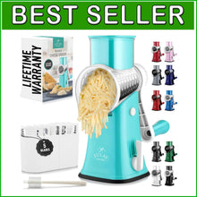 Load image into Gallery viewer, 5-Blade Vegetable Chopper - Hand Crank Grater with Suction Base for Fast Prep