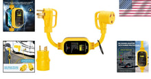Load image into Gallery viewer, Surge Protection RV Adapter: 50 Amp to 30 Amp with Circuit Analyzer &amp; Plugin