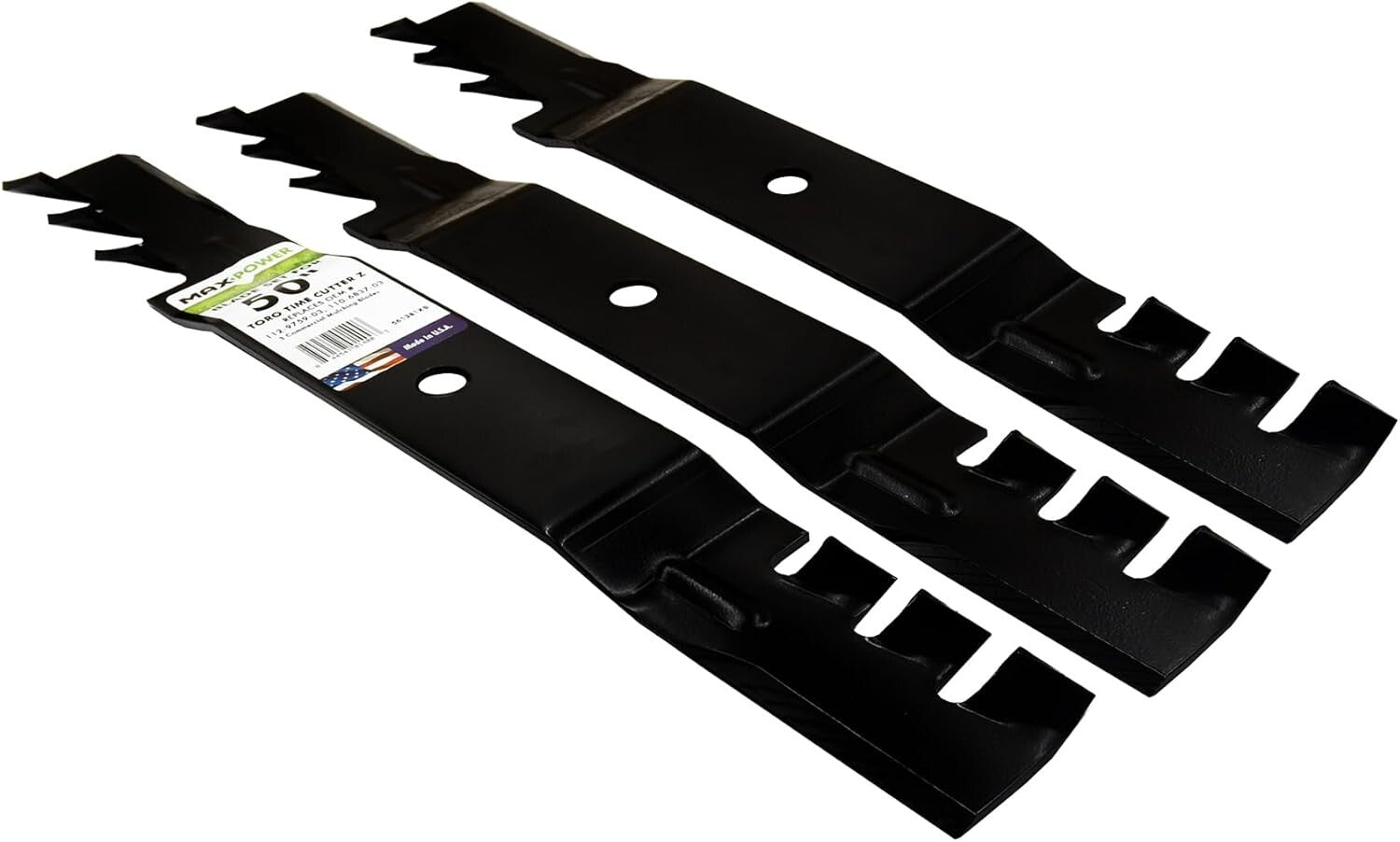 Precision 3 Piece Mulching Blade Set for Toro TimeCutter Z - Fit 50 in. Mowers