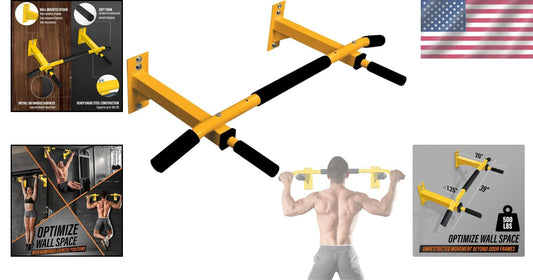 Multifunctional Wall Mounted Pull Up Bar for Home Gym - Easy Installation