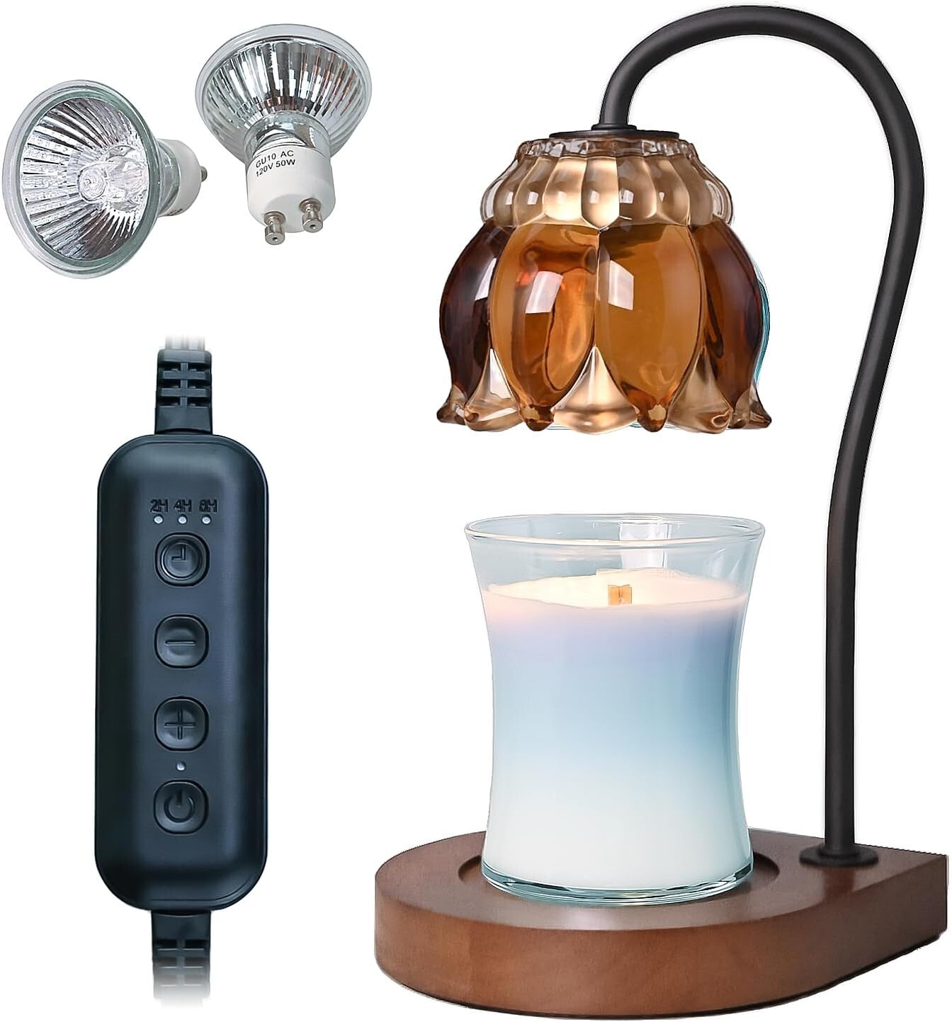 Elegant Candle Lamp with Adjustable Brightness and Timer - Home Decor Essential