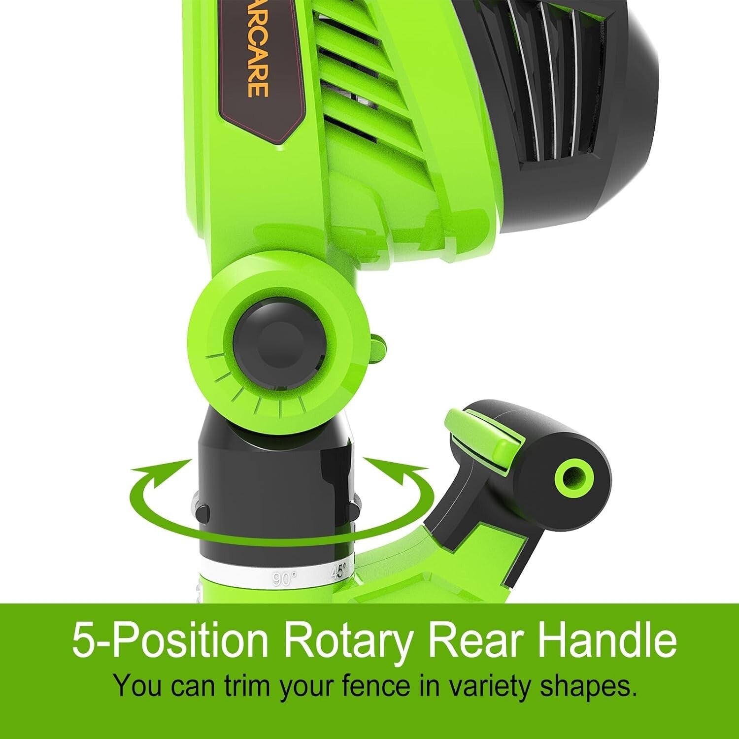 18-Inch Electric Hedge Trimmer w/ Dual-Action Blade & Telescopic Pole Reach