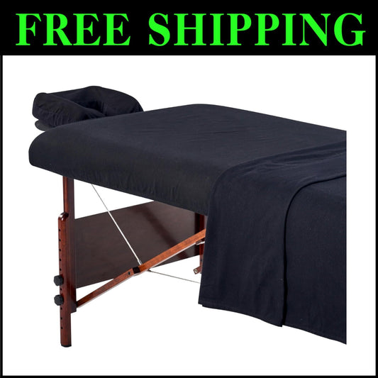 Handmade Natural Cotton Massage Table Cover - 36"x78" Fitted Sheet & Face Pillow