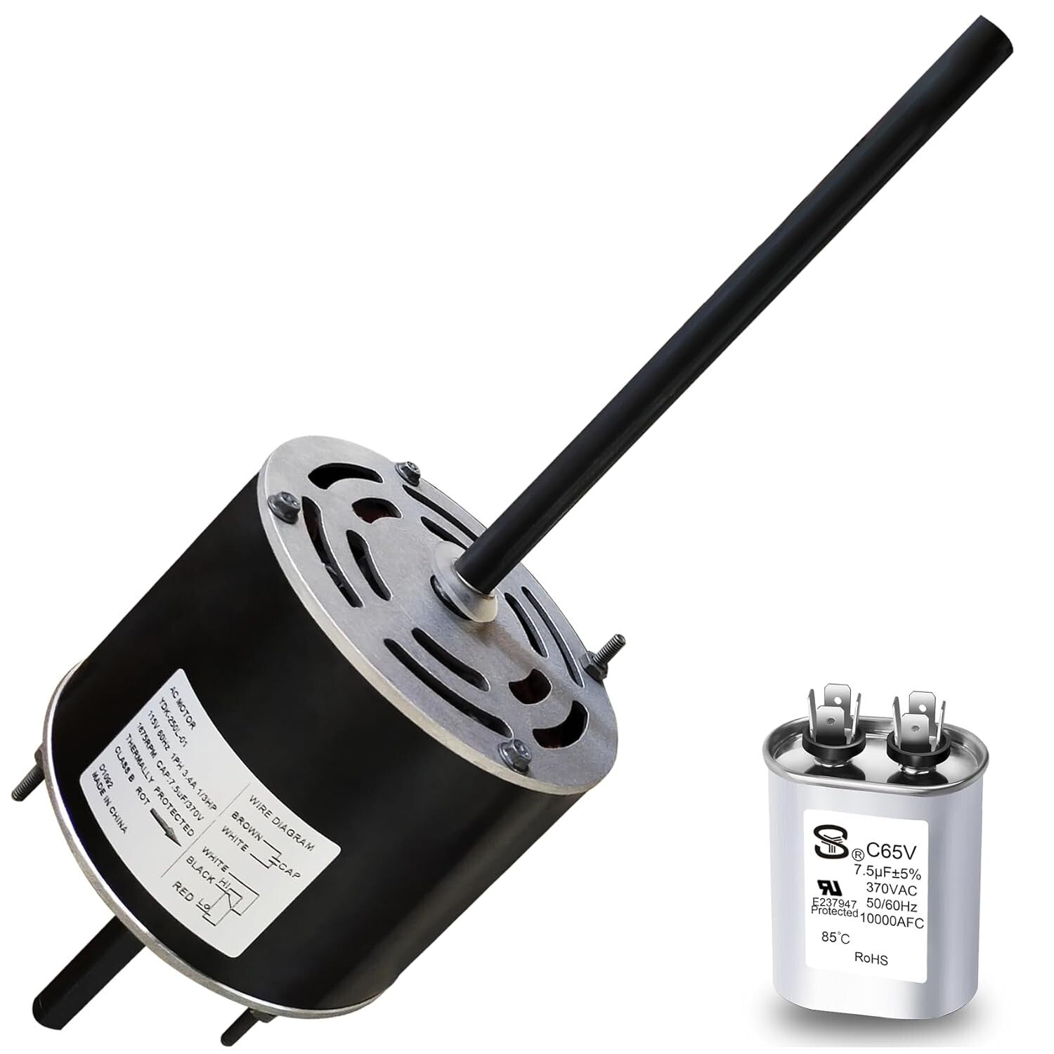 Coleman Mach RV A/C Fan Motor Replacement, 1/3 HP, With Capacitor Included