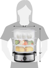Load image into Gallery viewer, Multi-Function 9.5 Quart Electric Steamer with Easy Clean &amp; Compact Storage
