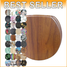 Load image into Gallery viewer, Stylish Adjustable Soft-Close Toilet Seat with Four-Sided Design - Mahogany