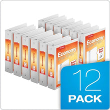 Load image into Gallery viewer, Durable White 3-Ring Binders: 12 Pack with ClearVue Cover for Personalization