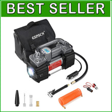 Load image into Gallery viewer, Versatile Car and Bike Tire Inflator with LED and Digital Gauge - Travel Ready