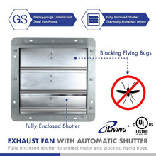 Load image into Gallery viewer, High Efficiency 960 CFM Wall Mounted Exhaust Fan with Thermostat &amp; Speed Control