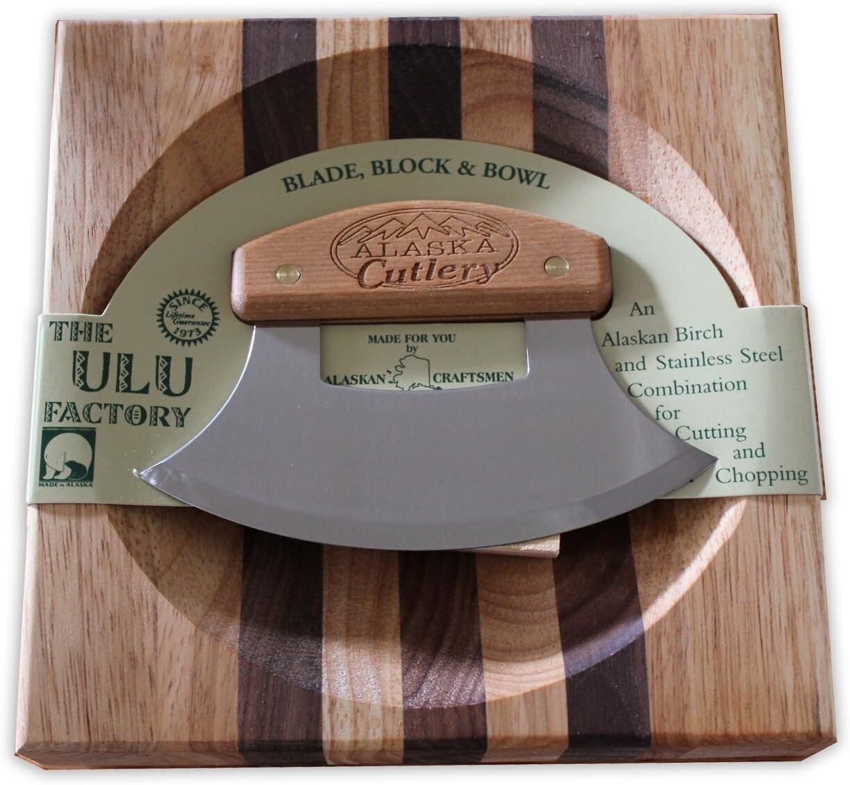 Ulu Bowl Set with Durable Stainless Steel Blade - Ideal for Culinary Enthusiasts