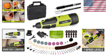 Load image into Gallery viewer, Versatile Cordless Rotary Tool Kit - 7 Speeds, Flex Shaft, 80+ Accessories