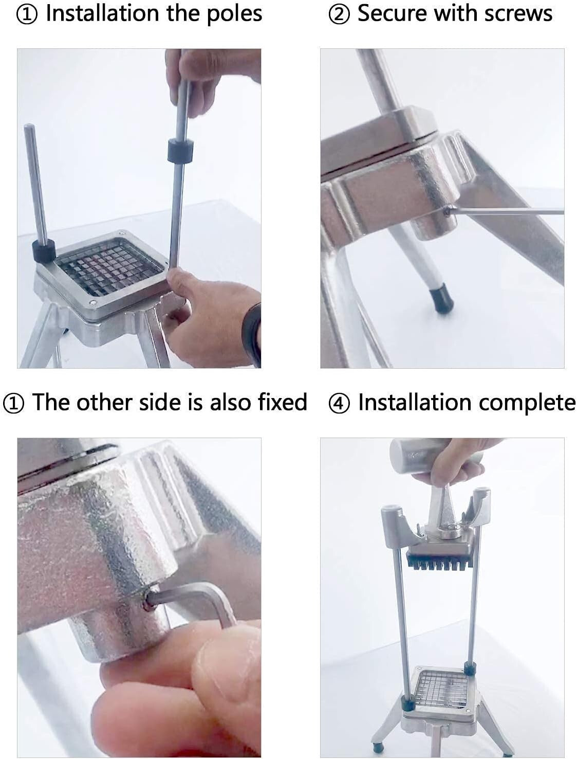 Durable Aluminum Vegetable Dicer with 3 Stainless Steel Blades - Chef’s Choice