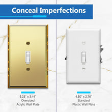 Load image into Gallery viewer, Premium Gold Mirrored Toggle Switch Cover Plates - 5 Pack with Easy Install