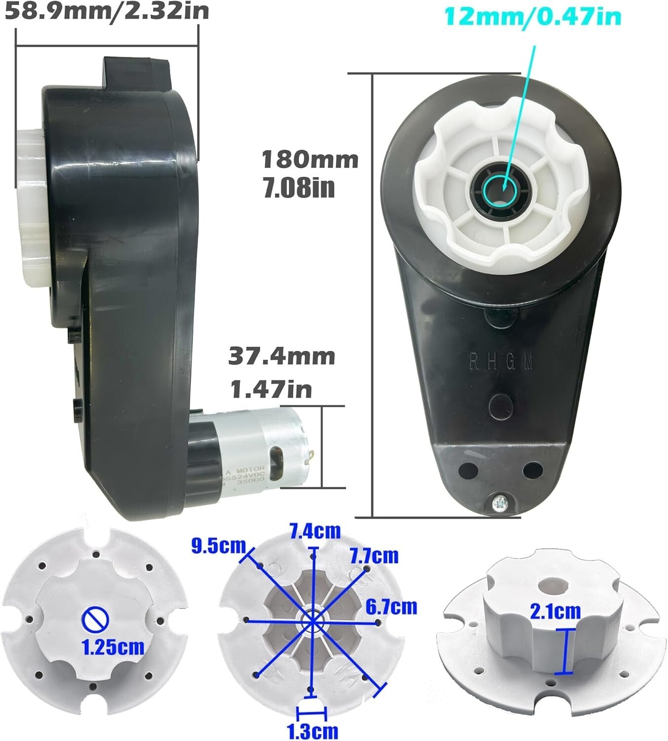 High-Speed 24V RS555 Motors for Power Wheels - Enhanced Performance Upgrade Kit