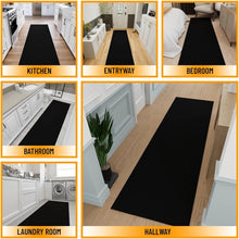 Load image into Gallery viewer, Elegant 2'7" x 9'10" Hallway Runner Rug - Non-Slip &amp; Easy to Clean Black Carpet