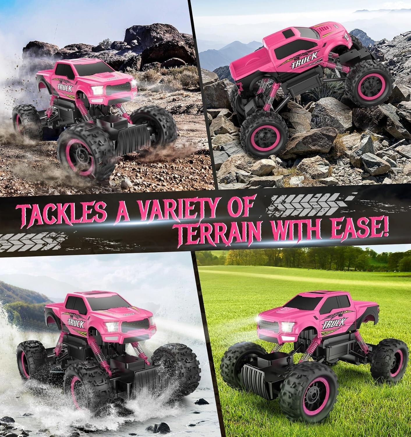 Fun and Safe Pink RC Truck for Girls - Ideal for Birthday and Christmas Gifts