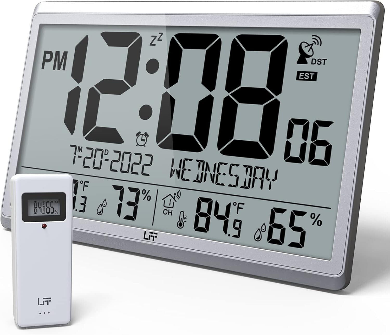 Elegant Digital Clock with Temperature & Humidity Display - Perfect for Any Room