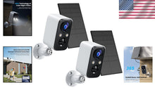 Load image into Gallery viewer, Advanced Wireless Security Camera Set with Color Night Vision &amp; Alarms - 2Packs