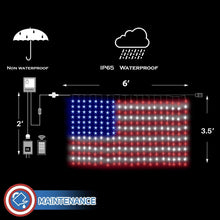 Load image into Gallery viewer, Festive 260 LED American Flag Curtain Lights - Ideal for Patriotic Celebrations