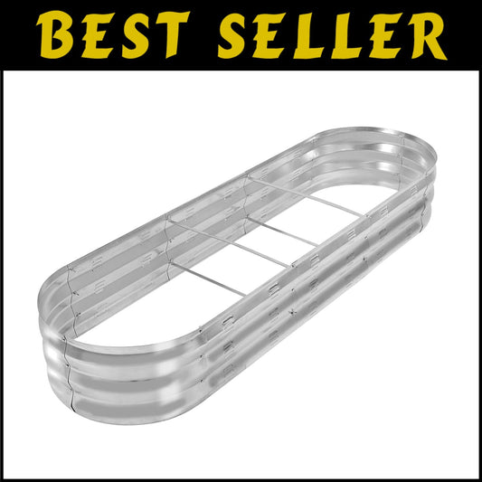 Modern Raised Garden Bed Kit in Galvanized Metal for Easy Vegetable Gardening