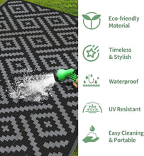 Load image into Gallery viewer, Durable 6'x9' Reversible Camping Rug - Eco-Friendly Waterproof Mat for Outdoors