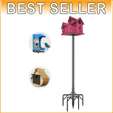 Load image into Gallery viewer, Robust Bird House Pole Kit with 5-Prong Base - Perfect for Bird Watching
