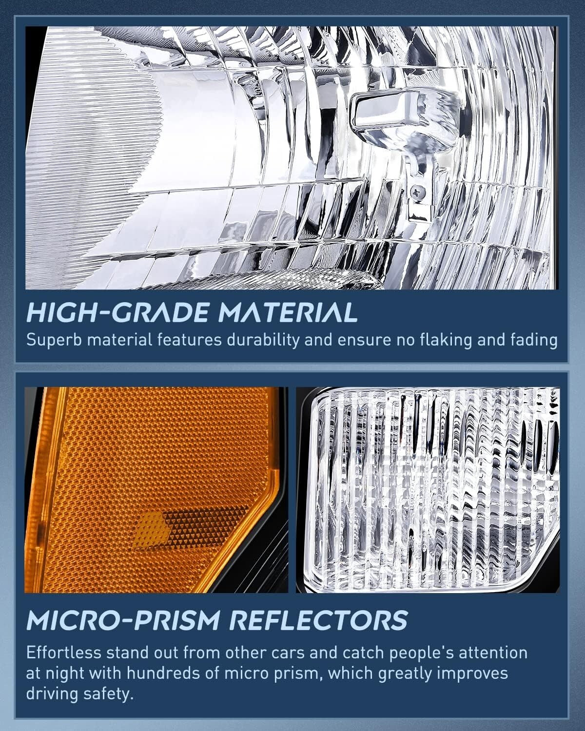 Durable 2009-2014 F150 Headlights - Easy Installation & Adjustable Beam Level