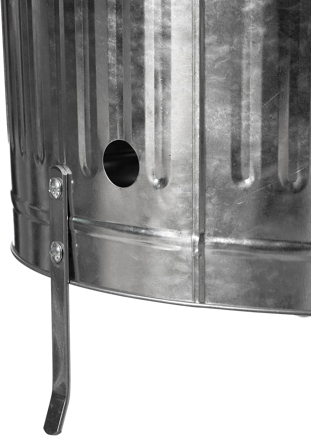 Galvanized Metal Garden Incinerator with Chimney - Round 20-Gallon Waste Burner