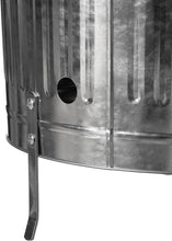 Load image into Gallery viewer, Galvanized Metal Garden Incinerator with Chimney - Round 20-Gallon Waste Burner