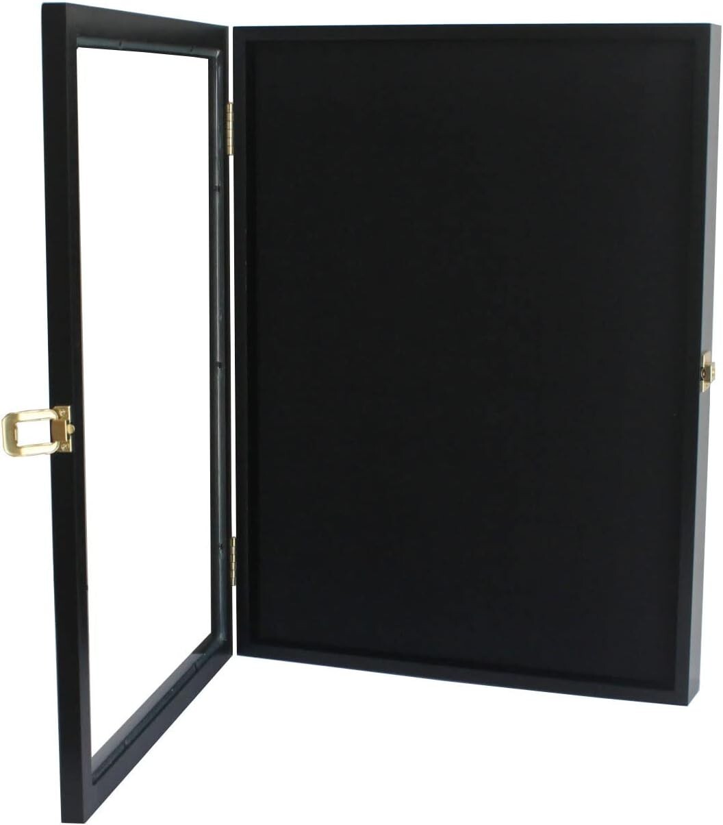 Elegant Black Finish Medal Shadow Box - Perfect for Military Medals and Pins