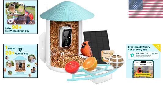Stylish Bird Feeder with 1080P Camera & Custom Add-ons - Best Gift for Families