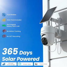 Load image into Gallery viewer, 4-Pack 2K Solar Outdoor Security Cameras with 360° PTZ &amp; Color Night Vision