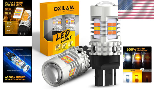 Super Bright Dual Color Amber/White LED Bulbs for Enhanced Vehicle Safety